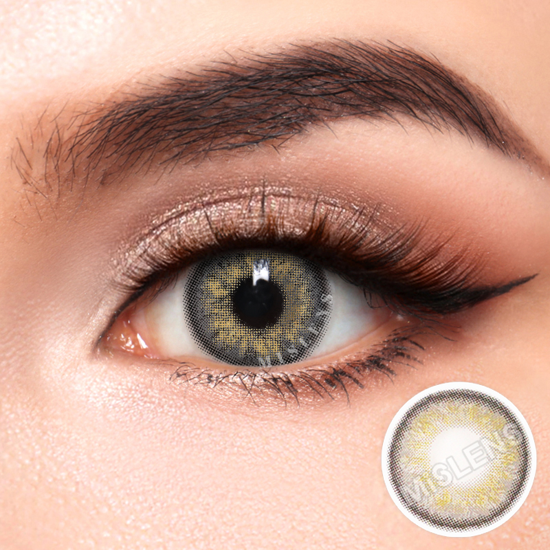 【Prescription】Mislens Russian Grey color contact Lenses for dark brown eyes