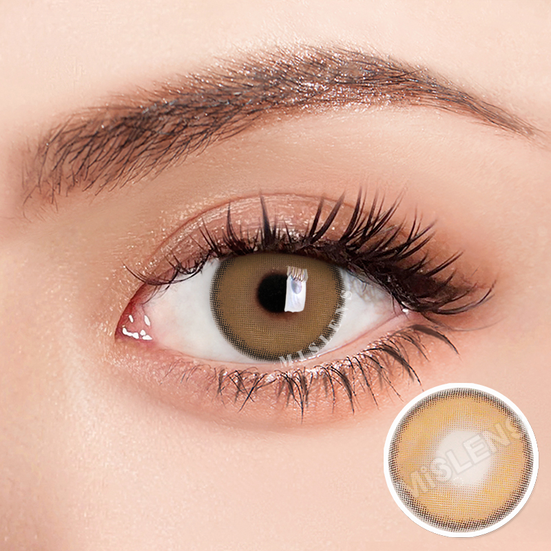 Mislens Sorayama Brown Yearly color contact Lenses for dark brown eyes