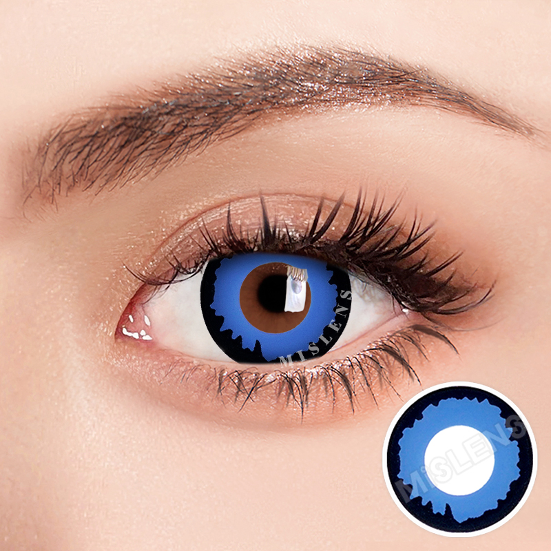 Mislens Pixie Cosplay Blue  color contact Lenses for dark brown eyes