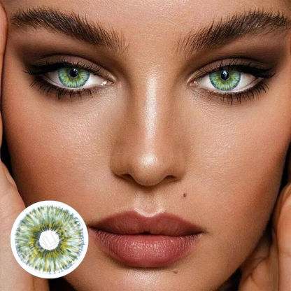 Mislens Rare Iris Green color contact Lenses for dark brown eyes