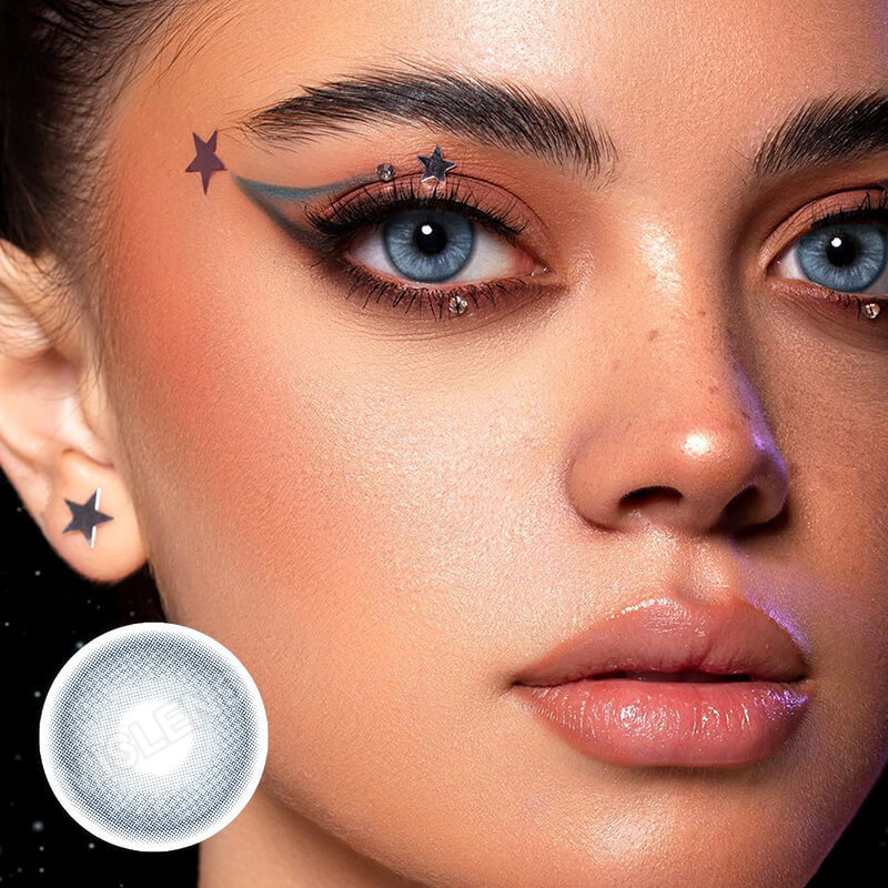 【Prescription】Mislens Apex Blue color contact Lenses for dark brown eyes