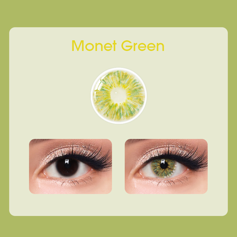 Monet Green 1 Pair Color Contact Lenses For Eyes New York Blue Lenses  Beauty Accessory Monet Lenses Fashion Eye Contacts Sales Hk