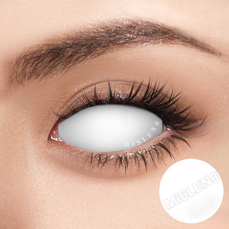 Mislens 22mm Blind White Sclera Cosplay color contact Lenses for dark brown eyes
