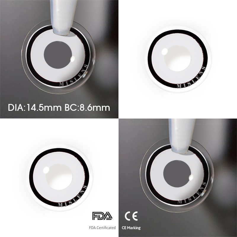 【U.S Warehouse】Mislens Circle White Manson Cosplay color contact Lenses for dark brown eyes