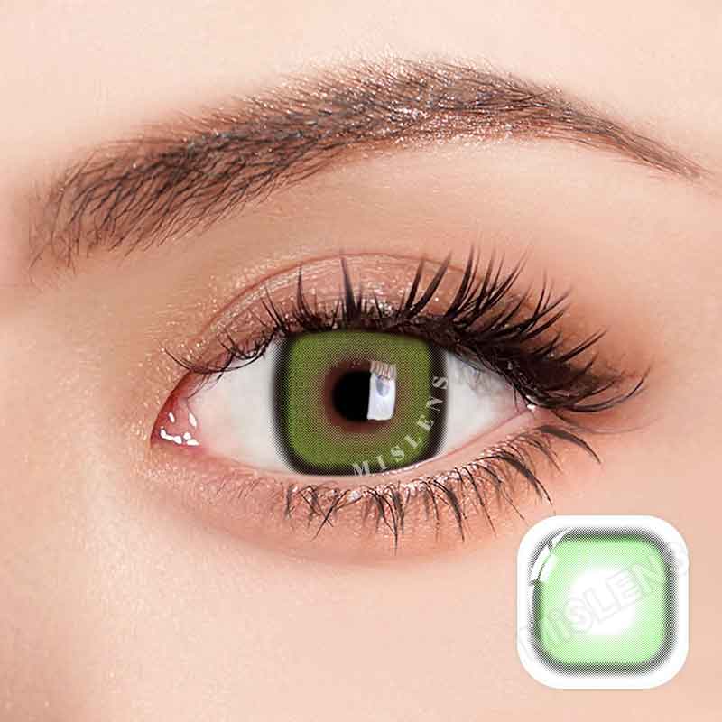 【Clearance】Mislens Mint Sugar Green color contact Lenses for dark brown eyes