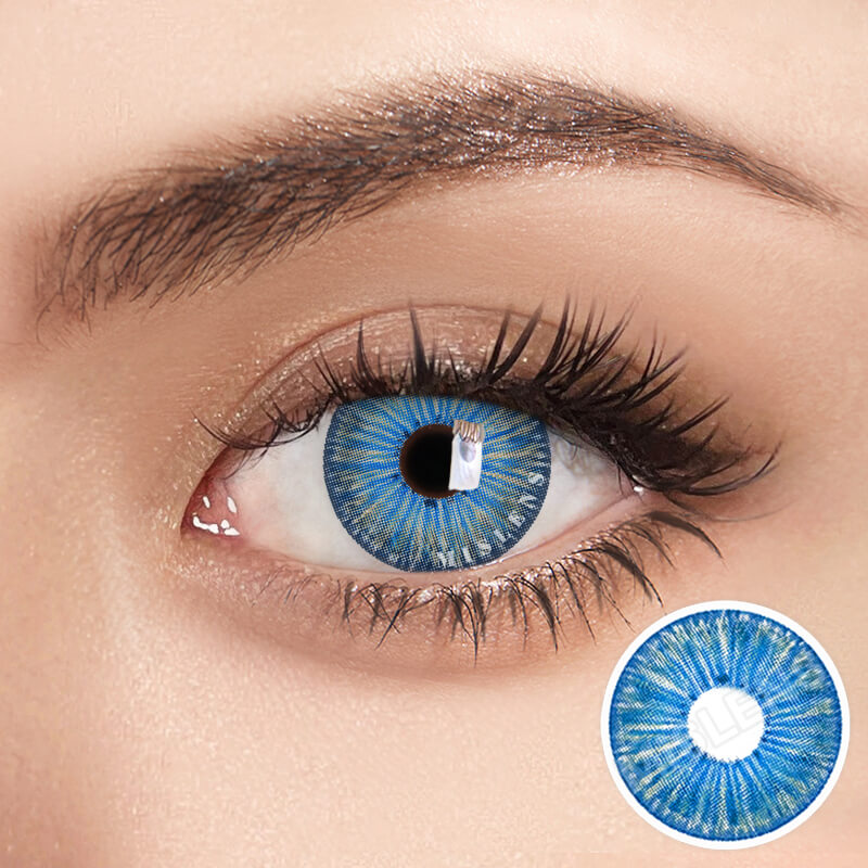 【U.S Warehouse】Mislens New York Pro Blue color contact Lenses for dark brown eyes