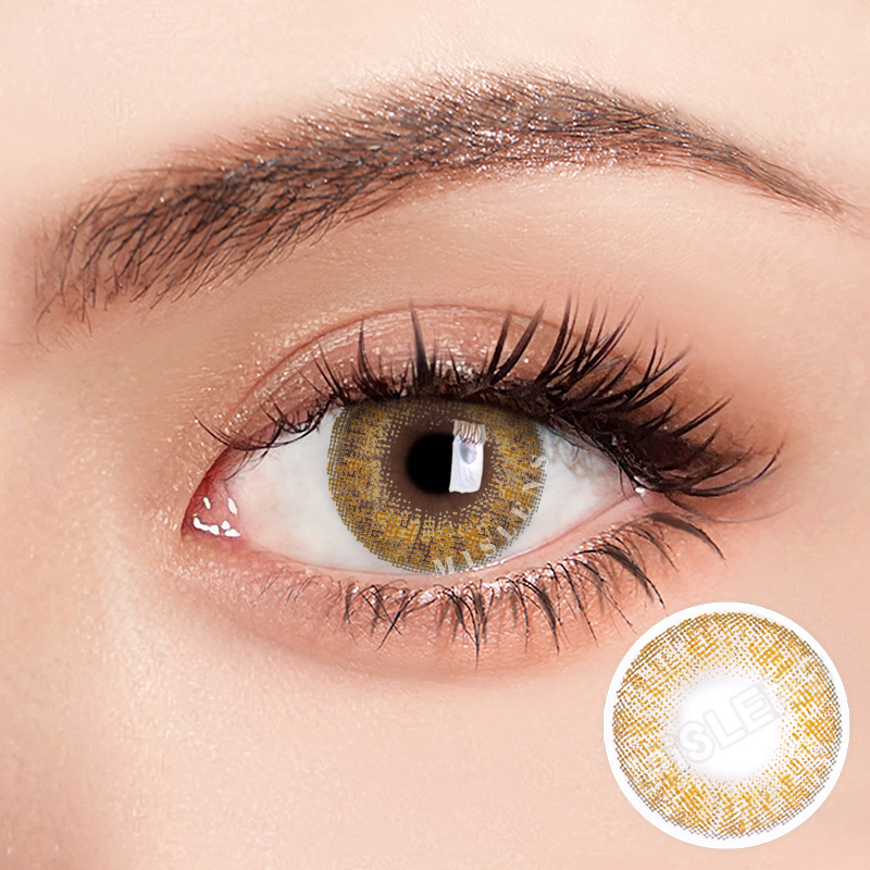 Mislens Three-Tone Brown  color contact Lenses for dark brown eyes