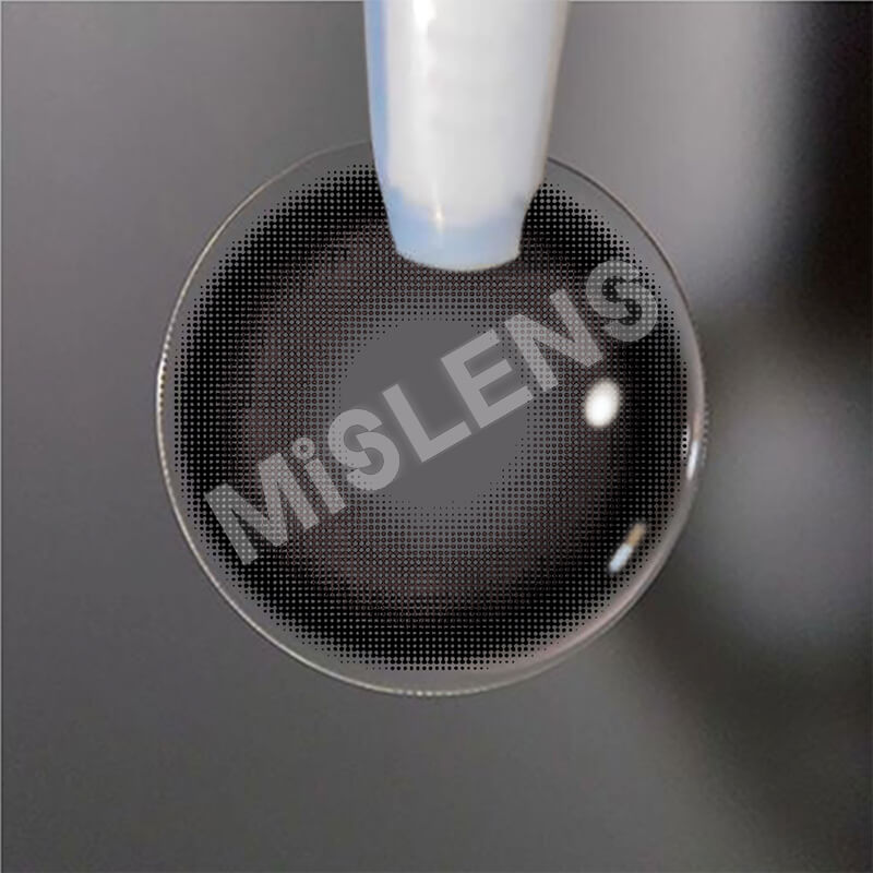 【Prescription】Mislens Milk Ball Black color contact Lenses for dark brown eyes