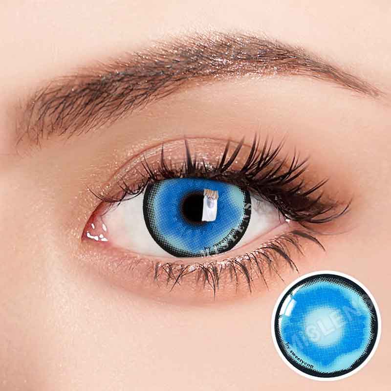 Mislens Platonic Blue Cosplay color contact Lenses for dark brown eyes