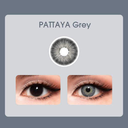 Mislens Pattaya Grey color contact Lenses for dark brown eyes