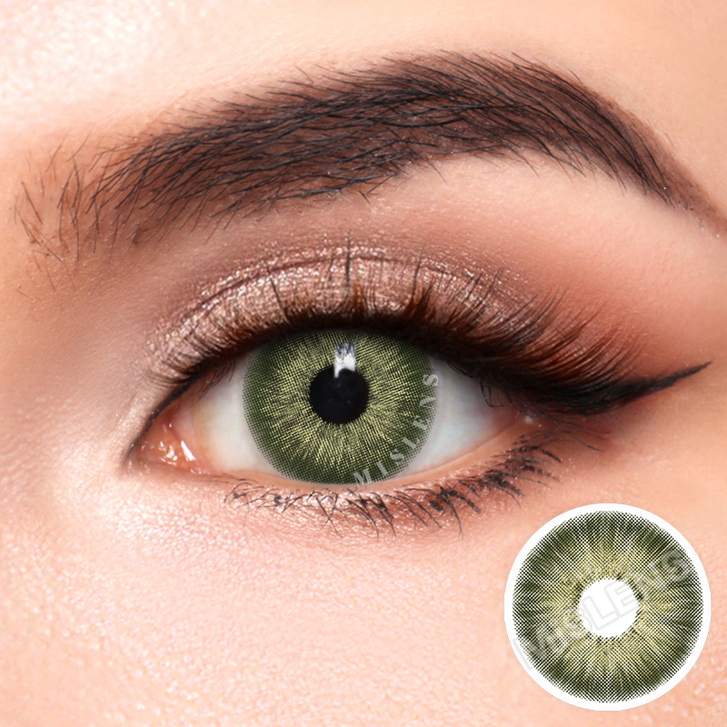 【U.S Warehouse】Mislens Pattaya Green color contact Lenses for dark brown eyes