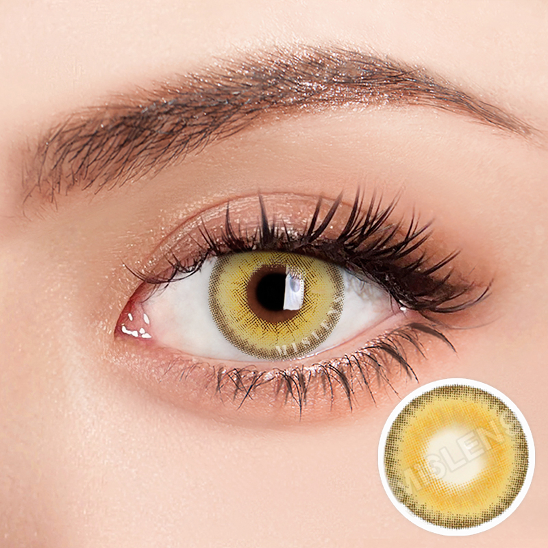 Mislens La Girl Brown  color contact Lenses for dark brown eyes