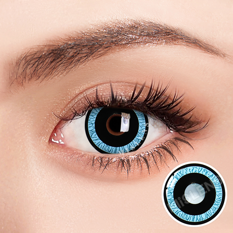 Mislens Nebulos Blue Crazy  color contact Lenses for dark brown eyes