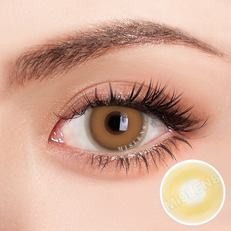 【Clearance】Mislens Pixie Brown color contact Lenses for dark brown eyes