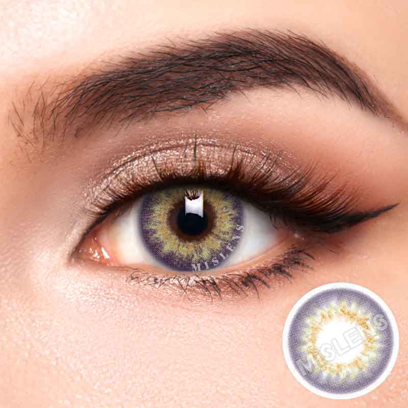 Mislens Rare Iris Purple color contact Lenses for dark brown eyes