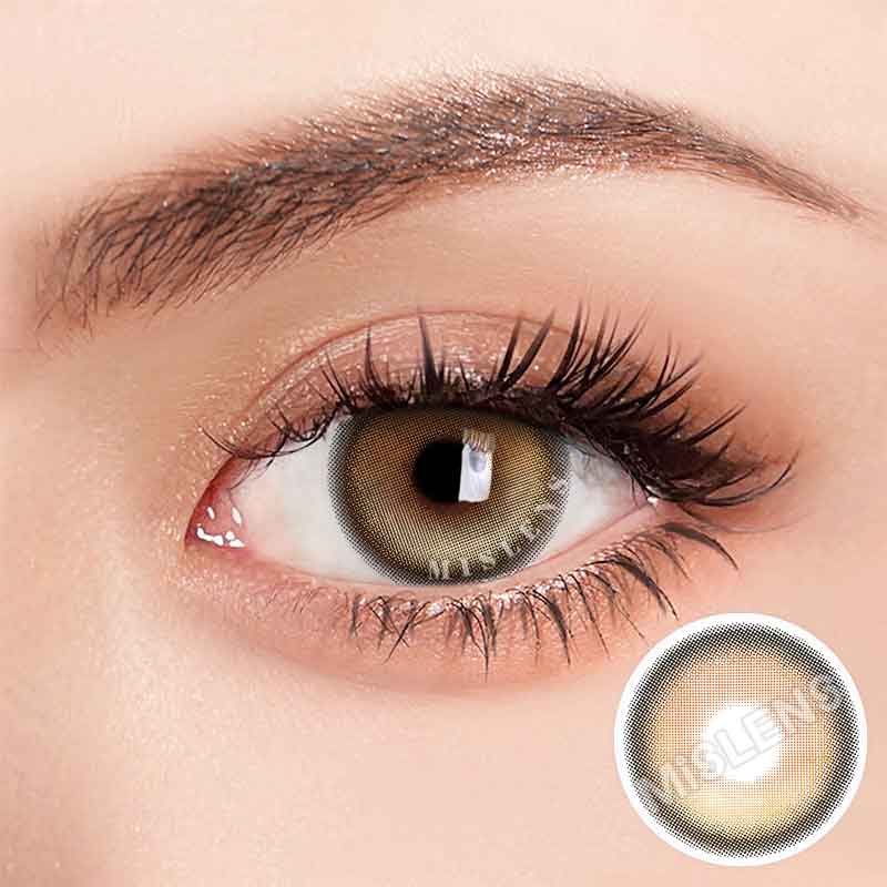 【Clearance】【Prescription】Mislens K4 Brown color contact Lenses for dark brown eyes