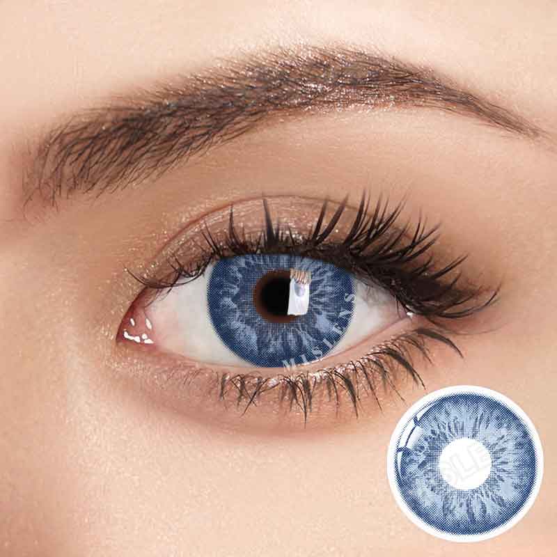 【U.S Warehouse】Mislens Cocktail Blue Margarita  color contact Lenses for dark brown eyes