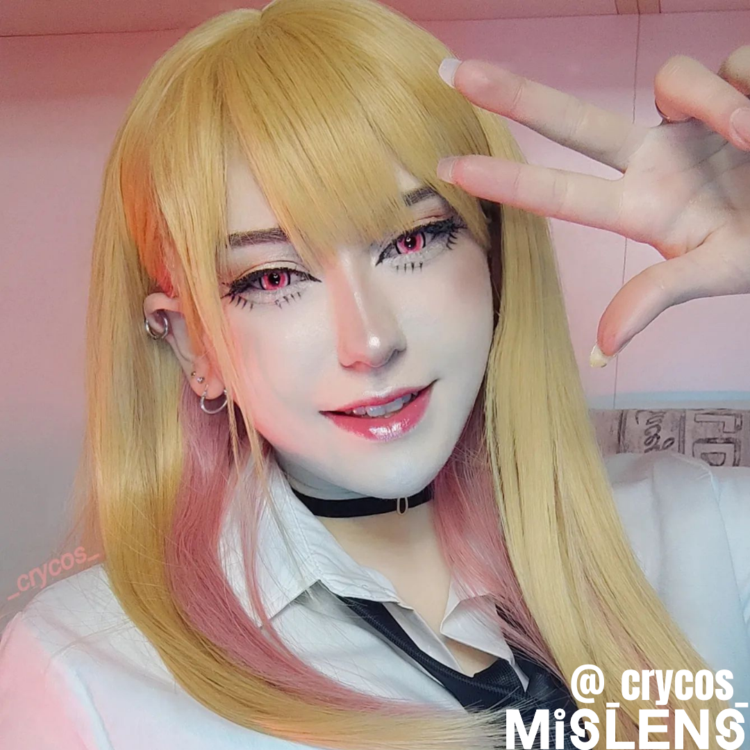 Mislens Platonic Pink Cosplay color contact Lenses for dark brown eyes