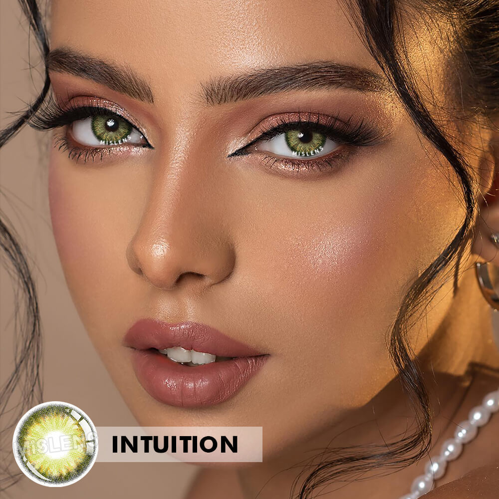 【U.S Warehouse】Mislens Euphoria Intuition Green color contact Lenses for dark brown eyes