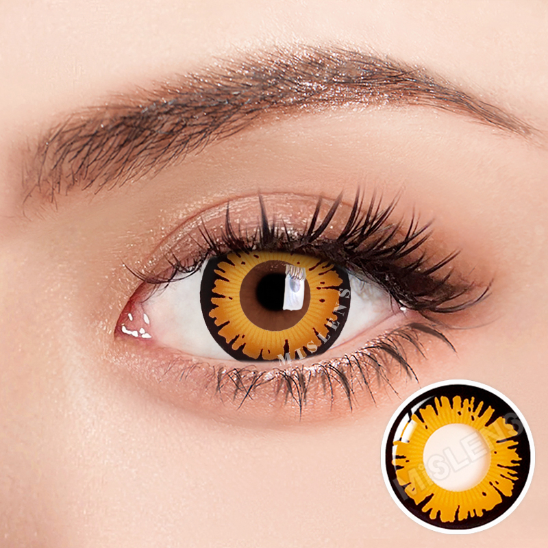 Mislens Sun Moon Wilight Bella Yellow Cosplay color contact Lenses for dark brown eyes