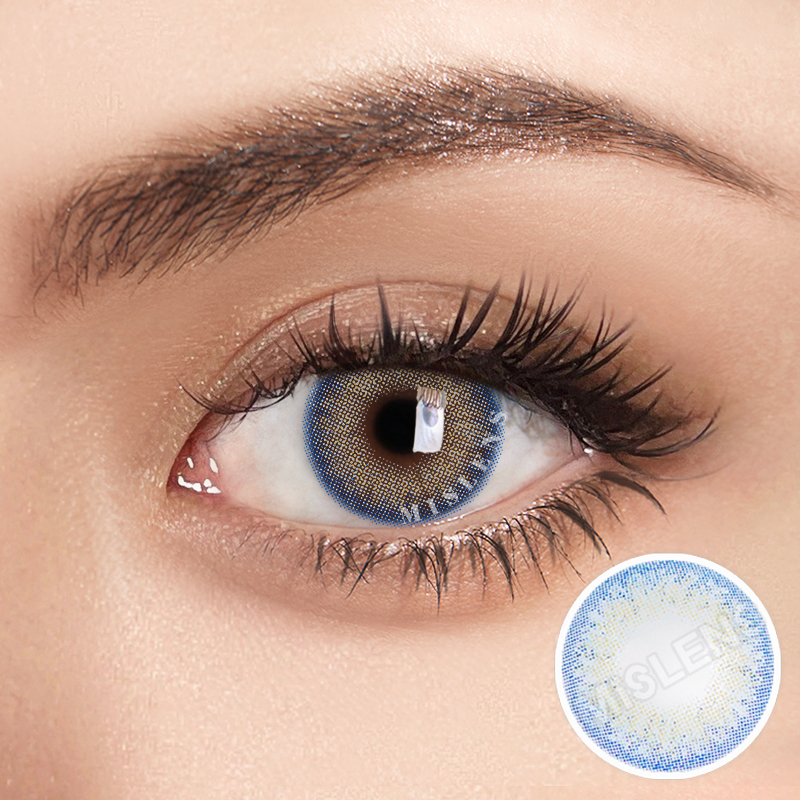 Mislens Wildcat Blue color contact Lenses for dark brown eyes