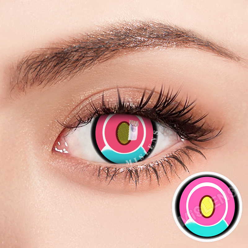 Mislens Titan Pink Crazy color contact Lenses for dark brown eyes