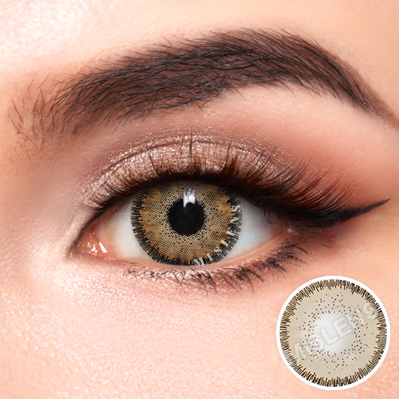 Mislens Magic Hazel Brown color contact Lenses for dark brown eyes