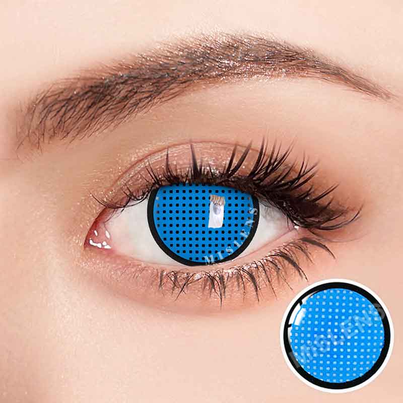 Mislens Blue Mesh Cosplay color contact Lenses for dark brown eyes