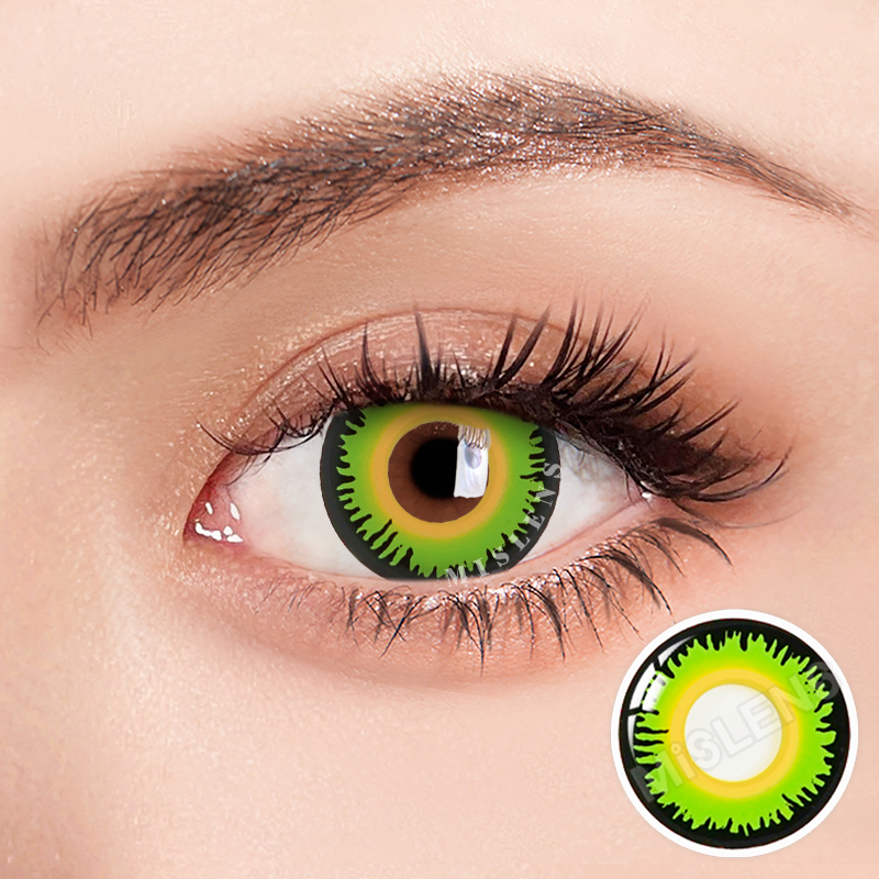 【U.S Warehouse】Mislens Manson Green Werewolf Cosplay color contact Lenses for dark brown eyes
