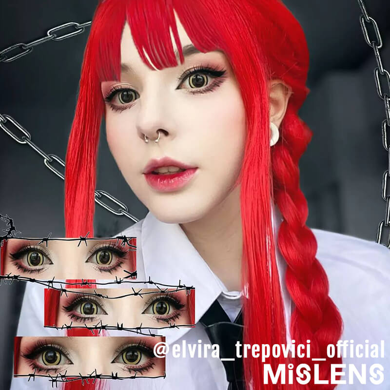 Mislens Nebulos Yellow Crazy  color contact Lenses for dark brown eyes