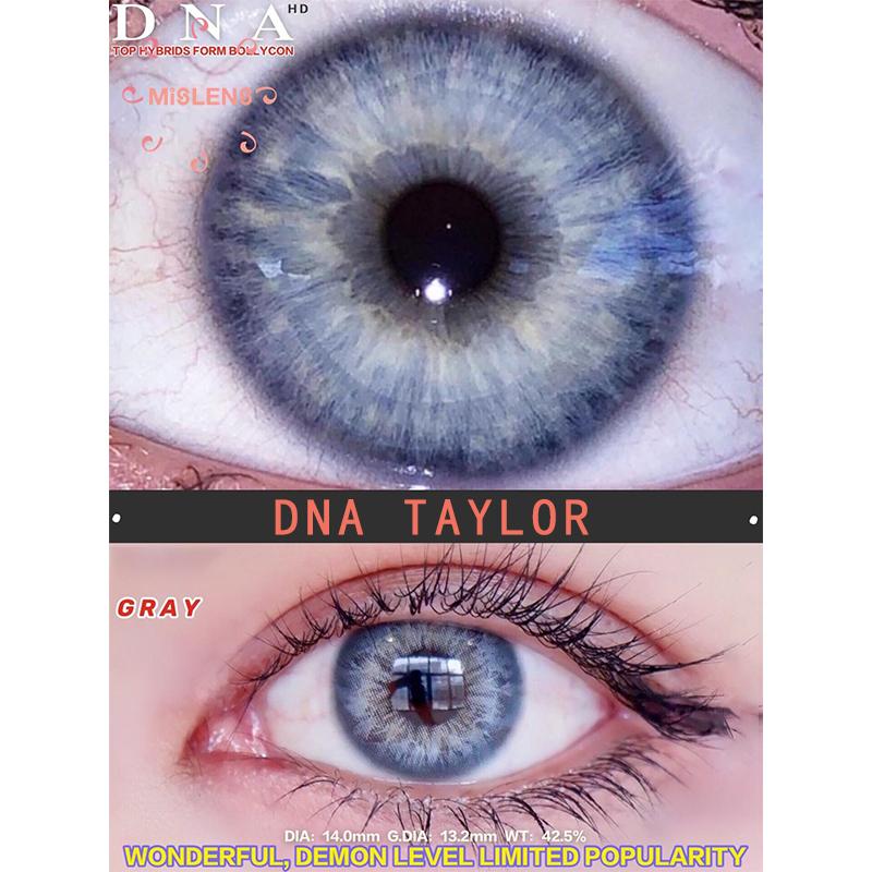 【U.S Warehouse】Mislens Dna Taylor Blue Gray  color contact Lenses for dark brown eyes