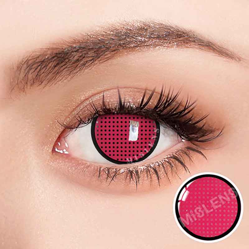 【U.S Warehouse】Mislens Red Manson Mesh Cosplay color contact Lenses for dark brown eyes