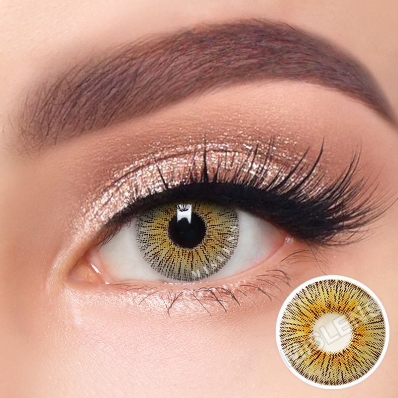 Mislens Panama Brown color contact Lenses for dark brown eyes