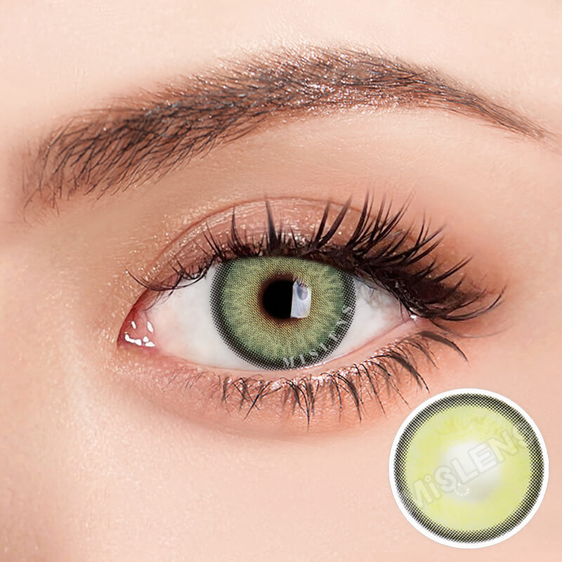Mislens Himalaya Green  color contact Lenses for dark brown eyes