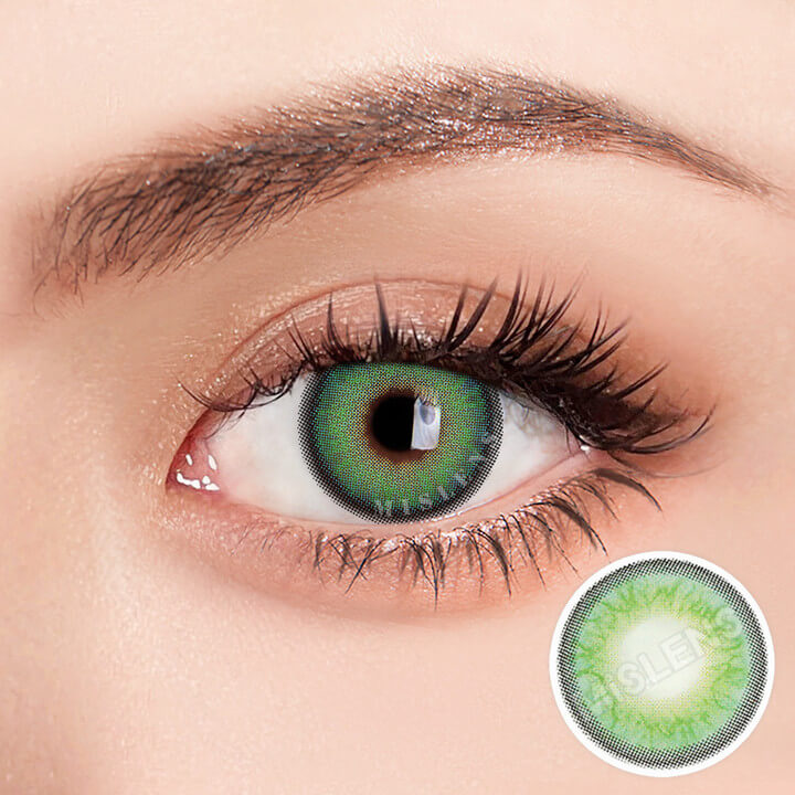 【U.S Warehouse】 Mislens Himalaya Green  color contact Lenses for dark brown eyes