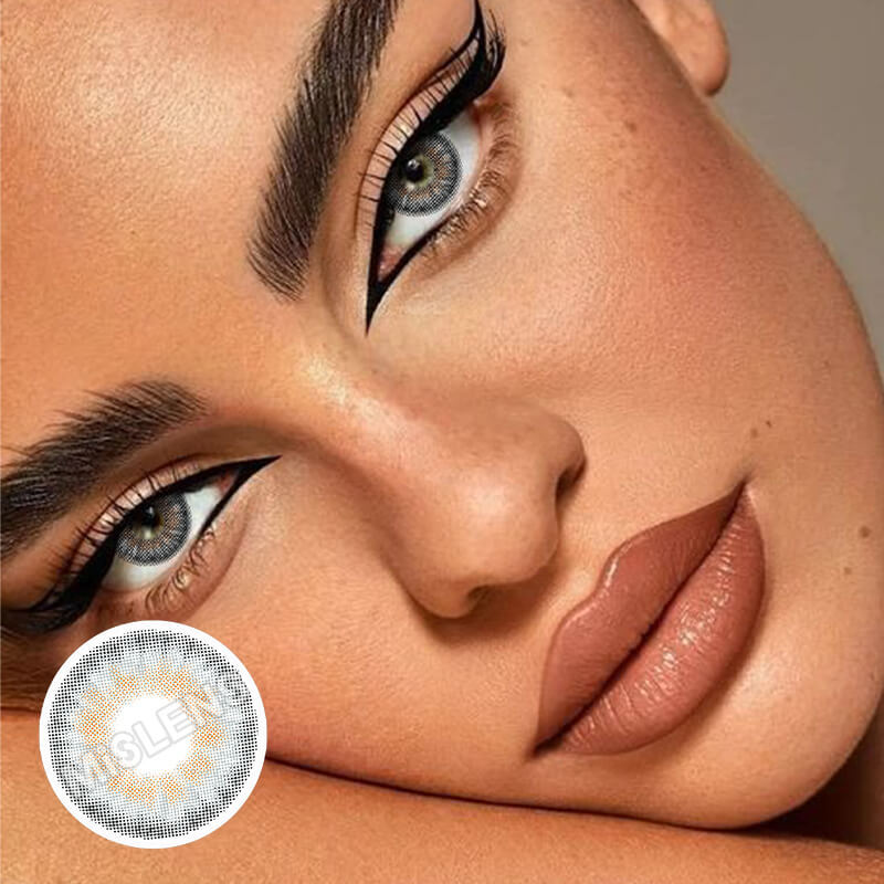 Mislens Jubby Gray color contact Lenses for dark brown eyes