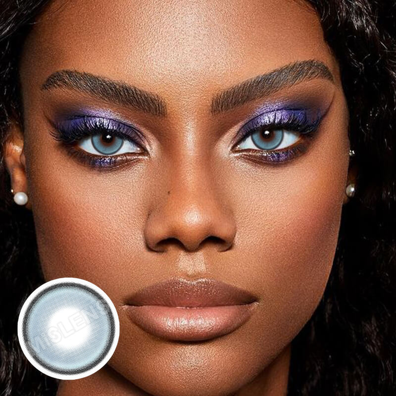 Mislens Smoothie Blueberry color contact Lenses for dark brown eyes