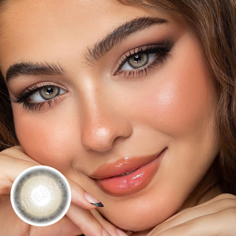 【Prescription】Mislens Aoki Grey color contact Lenses for dark brown eyes