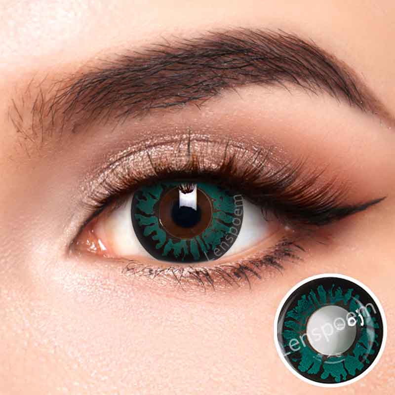 Aqua Panther Halloween Contact Lenses