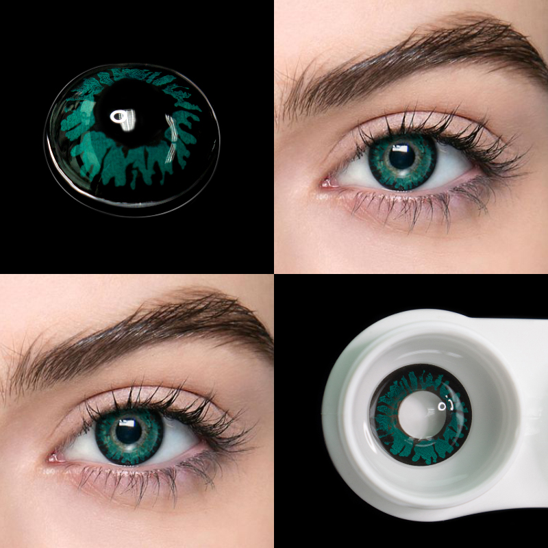 Aqua Panther Halloween Contact Lenses