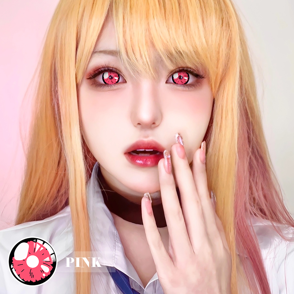 Kitagawa Marin Pink Contact Lenses
