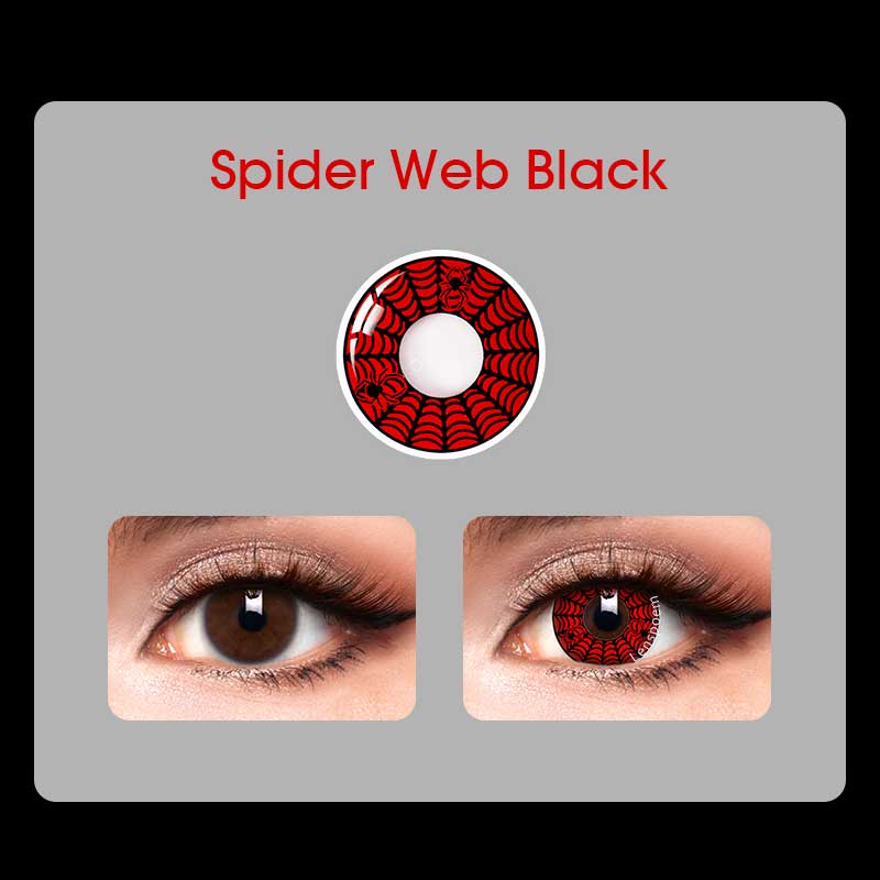 Spider Web Black Contact Lenses
