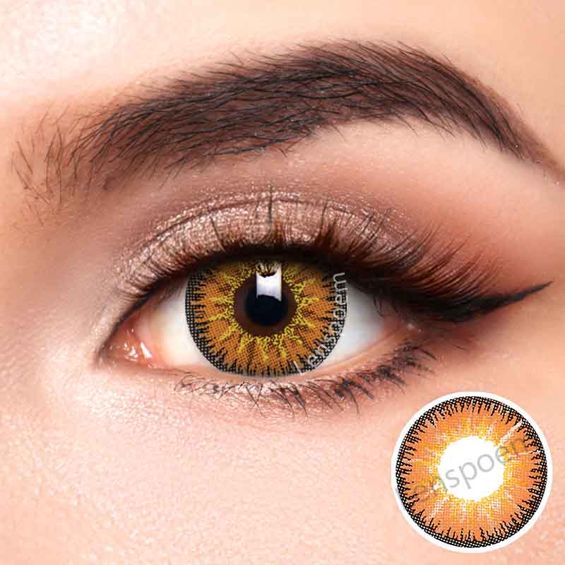 Vika Tricolor Brown Contact Lenses