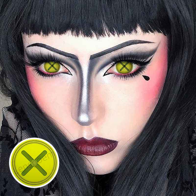 Button Eye Green Contact Lenses