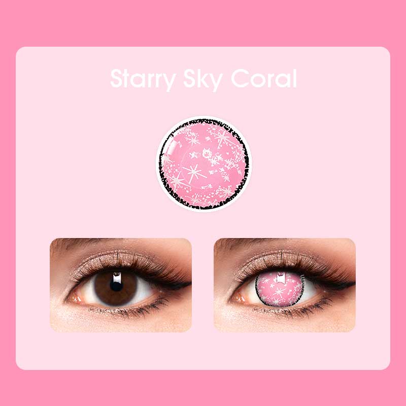 Coral Pink Contact Lenses