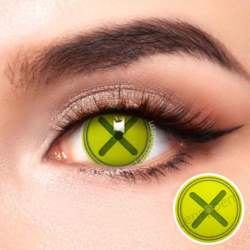 Button Eye Green Contact Lenses