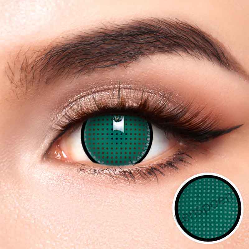 Green Mesh Contact Lenses