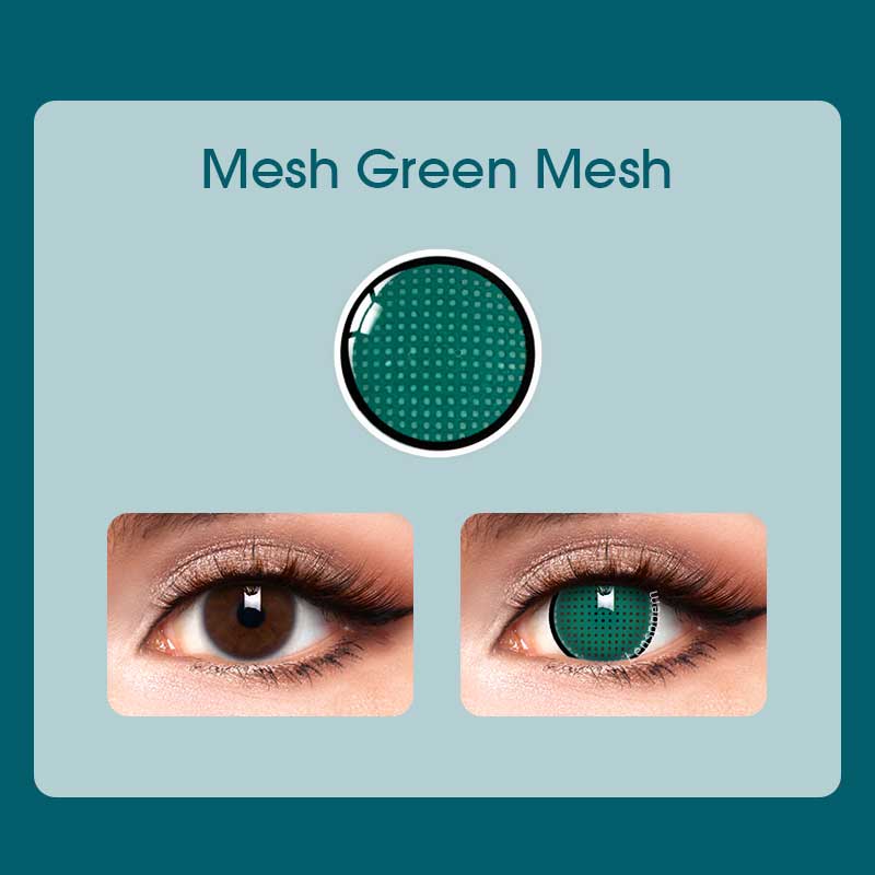 Green Mesh Contact Lenses