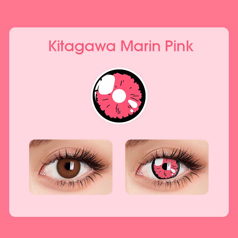 Kitagawa Marin Pink Contact Lenses