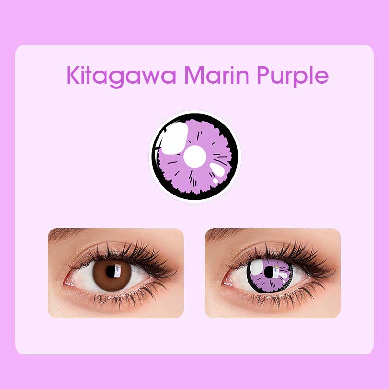 Kitagawa Marin Purple Contact Lenses